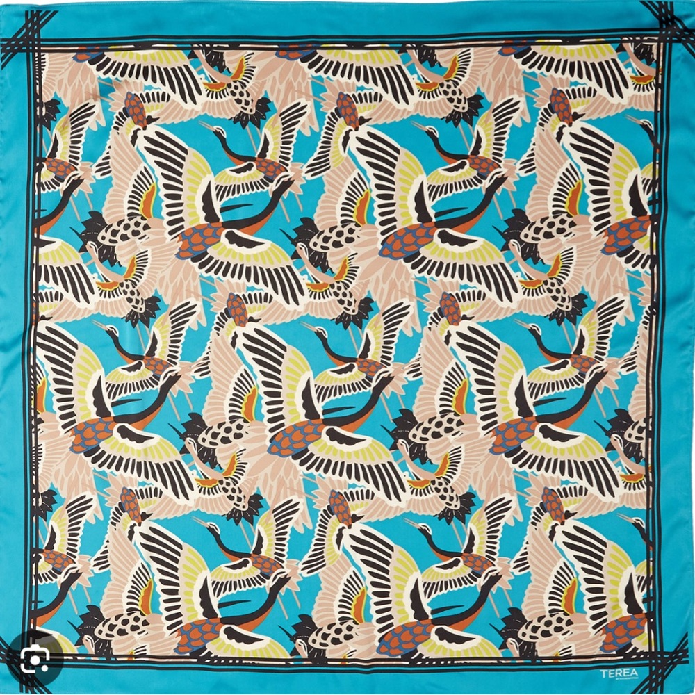 Colorful Bird Pattern Scarf